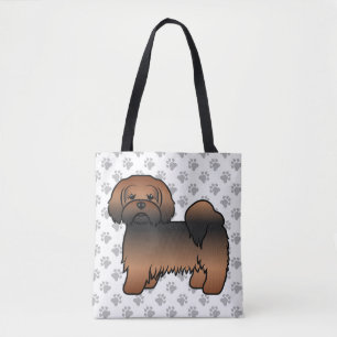 Bolso De Tela Perro de dibujos animados Lhasa Apso de color mart