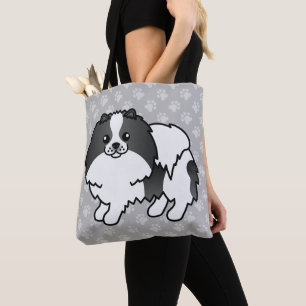 Bolso De Tela Perro de Dibujos Animados Pomerania con Abrigo de 