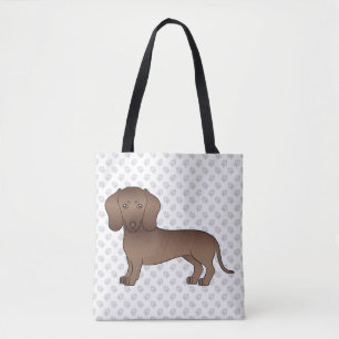 Bolso De Tela Perro De Dibujos Animados Salchicha Pelo Corto De