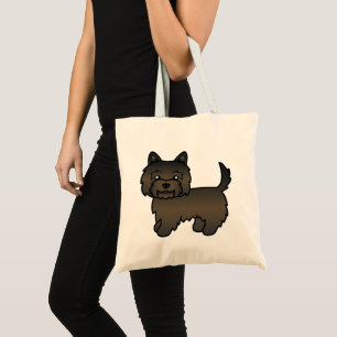 Bolso De Tela Perro de dibujos animados Terrier Cairn Brindle Os