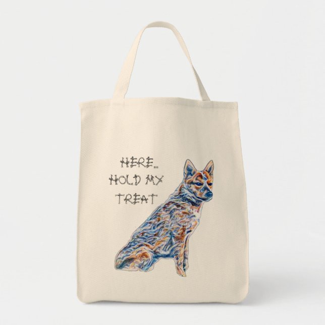 Bolso De Tela Perro De Ganado Heeler Sostén Mi Tratamiento (Frente)