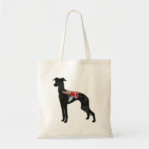 Bolso De Tela Perro de Greyhound italiano engendra albarda flora