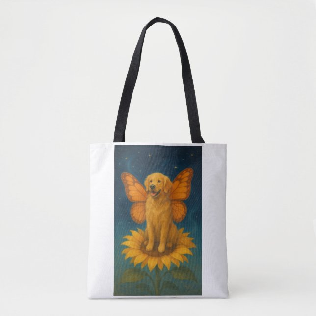 Bolso De Tela Perro de hadas Golden Retriever (Anverso)