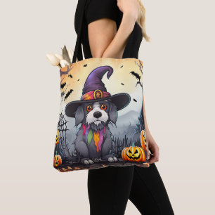 Bolso De Tela Perro de Halloween