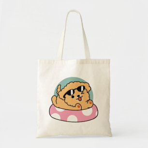 Bolso De Tela Perro de la Vibes de Verano - Cachorro flotante co