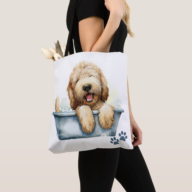 Bolso De Tela Perro de Labradoodle (Detalle)