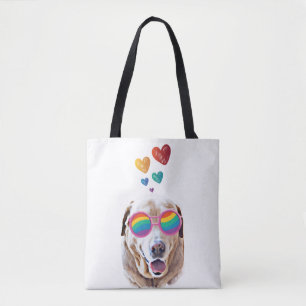 Bolso De Tela Perro de Labrador con El día de San Valentín del c