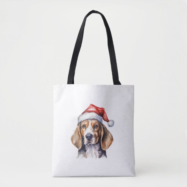 Bolso De Tela Perro de los Navidades Beagle (Anverso)