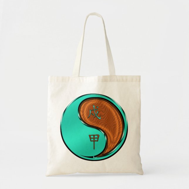 Bolso De Tela Perro de Madera (Frente)