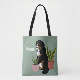 Bolso De Tela Perro de montaña Bernese Personalizable
