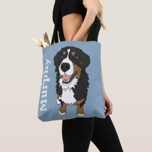 Bolso De Tela Perro de montaña de Berna personalizable