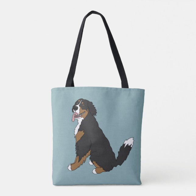 Bolso De Tela Perro de montaña de Bernese (Reverso)