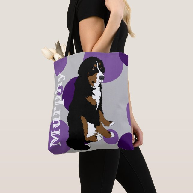 Bolso De Tela Perro de montaña personalizable Bernese (Detalle)