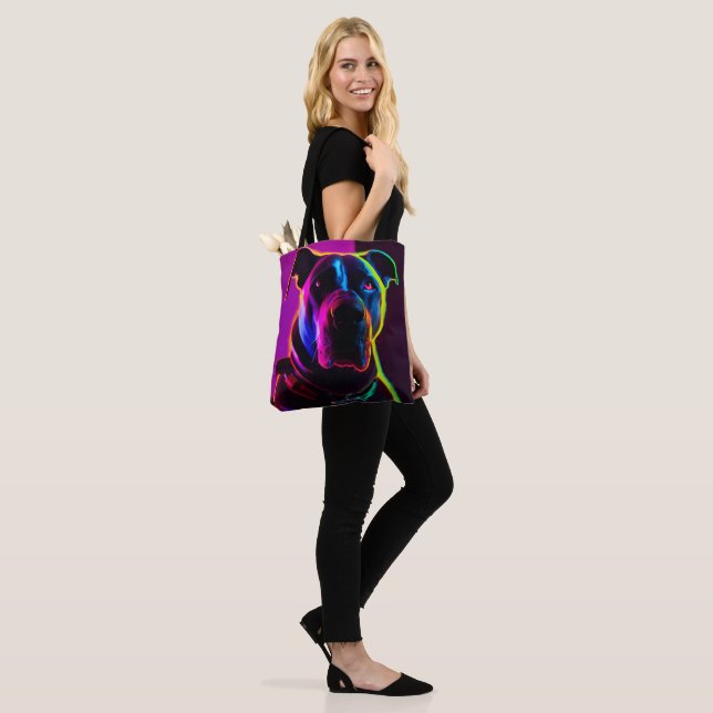 Bolso De Tela perro de neón (Puesto)