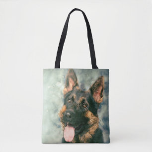 Bolso De Tela Perro de pastor alemán - retrato de GSD