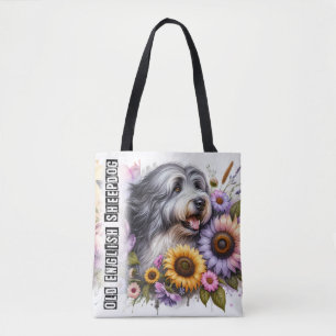 Bolso De Tela Perro de pastor inglés antiguo