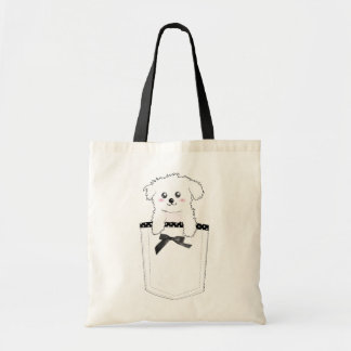 Bolso De Tela Perro de perrito lindo del bolsillo