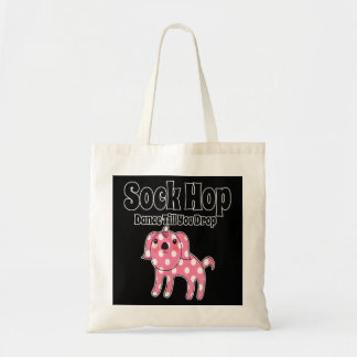 Bolso De Tela Perro de polka rosado de los años 50