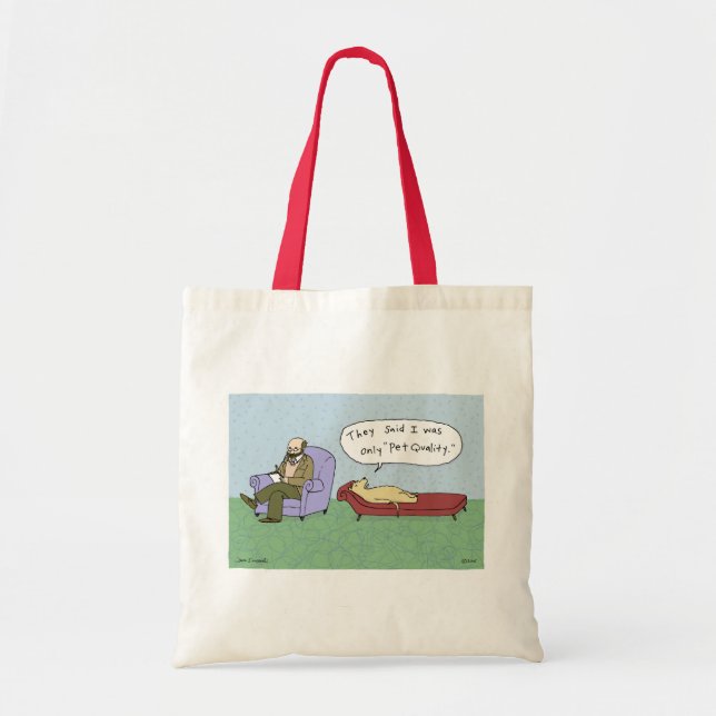 Bolso De Tela Perro de Terapia Cartoon (Frente)