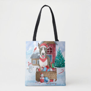 Bolso De Tela Perro de Toro Terrier en la Casa de Perros de Navi