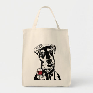 Bolso De Tela Perro de vino
