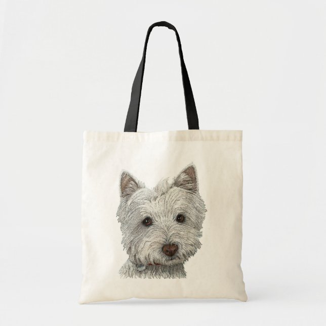 Bolso De Tela Perro de Westie (Frente)