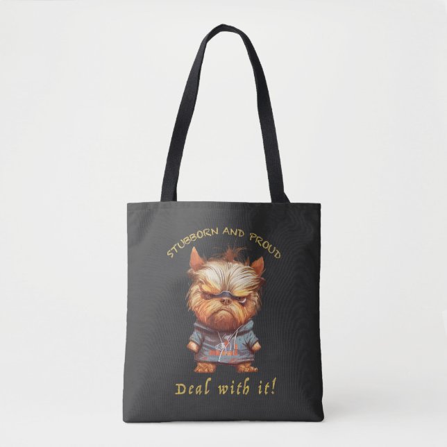 Bolso De Tela Perro de Yorkshire Traucaba Con Ti Amorable (Anverso)