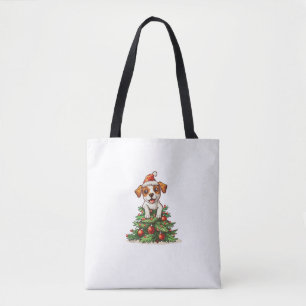 Bolso De Tela Perro divertido trepando con el traje de árbol de