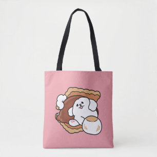 Bolso De Tela Perro Divertido y Diseño de S'more – Castigo de Am