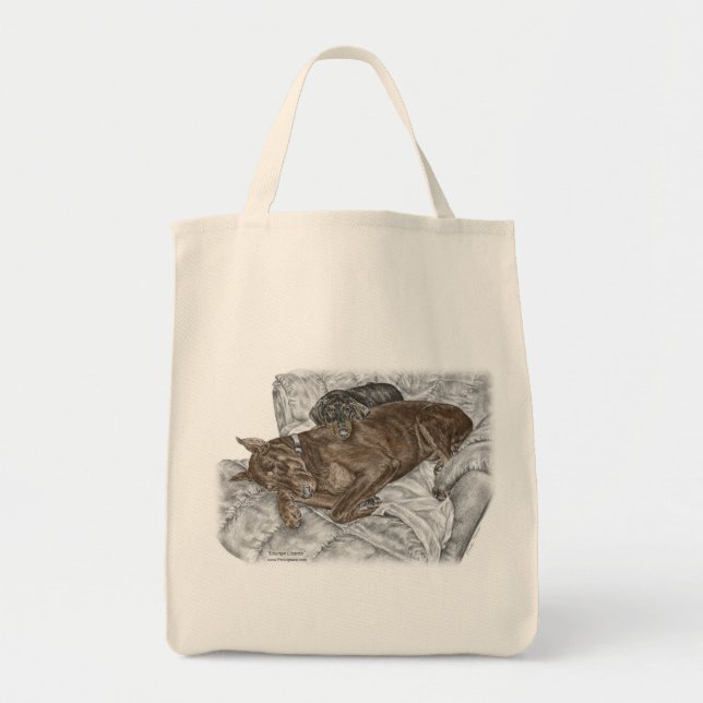 Bolso De Tela Perro Doberman (Frente)