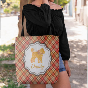Bolso De Tela Perro dorado dorado de regalo personalizado