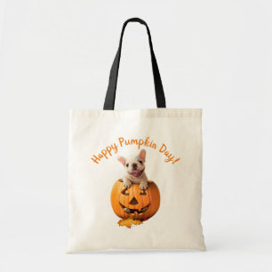 Bolso De Tela Perro en Jack-o-Lantern