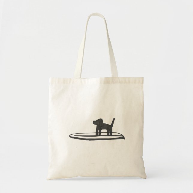 Bolso De Tela Perro en un tablero (Frente)