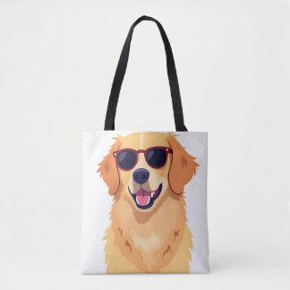 Bolso De Tela Perro genial con gafas de sol Golde Retriever