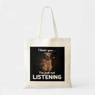 Bolso De Tela Perro guapo galés que oigo que no escuchas