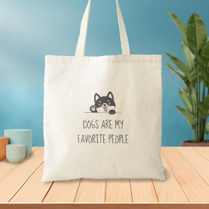 Bolso De Tela Perro humeante buscando por encima de la cita