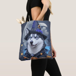 Bolso De Tela Perro Husky Encantado: Magnífico Delight Halloween