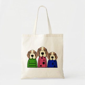 Bolso De Tela Perro lindo de la familia del beagle
