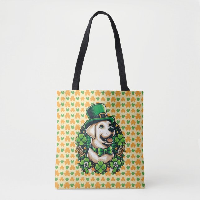 Bolso De Tela Perro lindo del Día de San Patricio (Anverso)