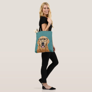 Bolso De Tela Perro lindo del golden retriever para los amantes