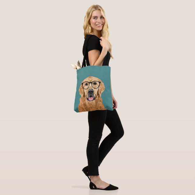 Bolso De Tela Perro lindo del golden retriever para los amantes (Puesto)