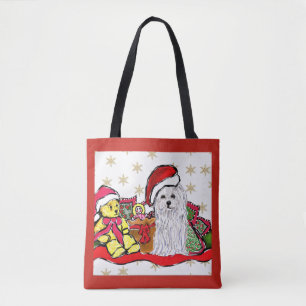 Bolso De Tela Perro Maltés