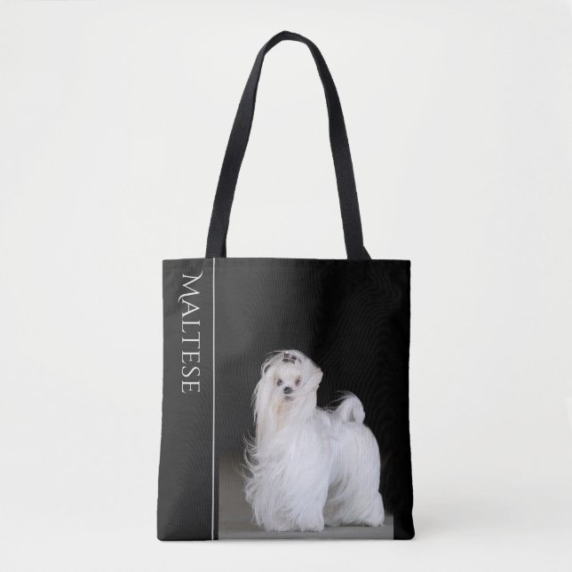 Bolso De Tela Perro maltés (Anverso)