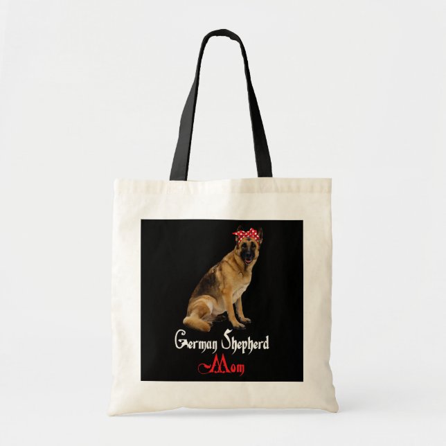 Bolso De Tela Perro Mama Puppy Mom German Shepherd (Frente)