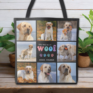 Bolso De Tela Perro Me Tenías Horas Del Personalizado 8 Collage 