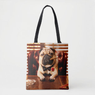 Bolso De Tela Perro Mobster