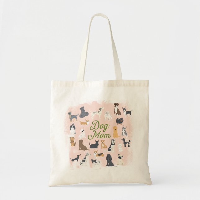 Bolso De Tela Perro Mom Tote Bag (Frente)