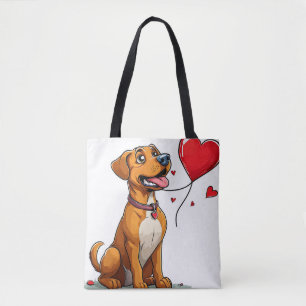 Bolso De Tela Perro mono de San Valentín