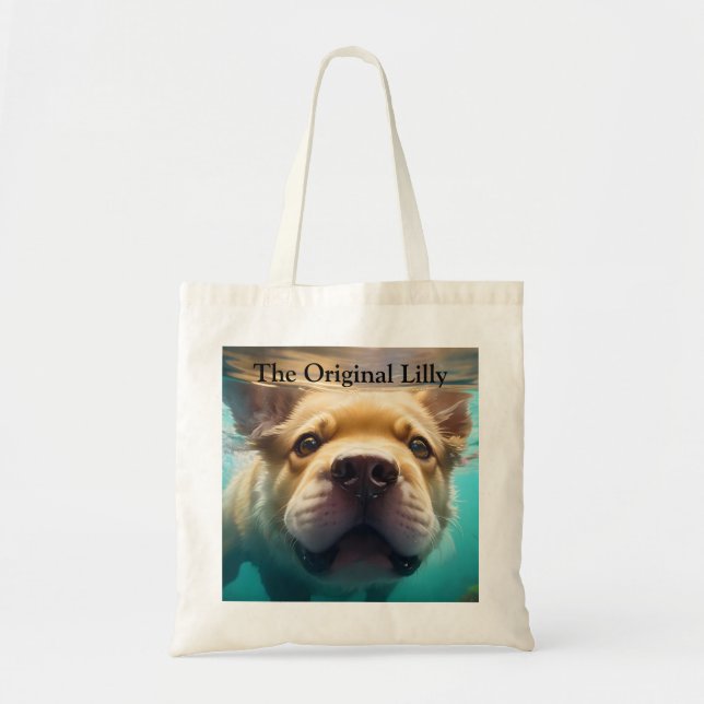 Bolso De Tela Perro nadador All American Tote Bag (Frente)