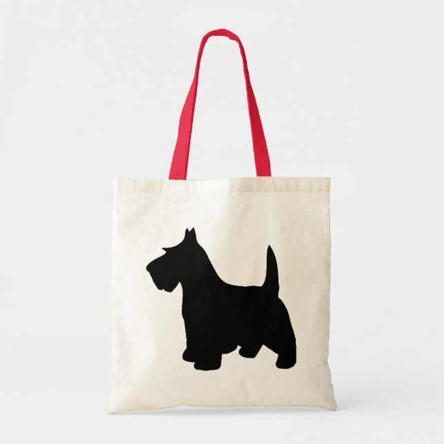 Bolso De Tela Perro negro del escocés de Terrier del escocés (Frente)